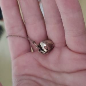 Tiffany silver apple pendant necklace